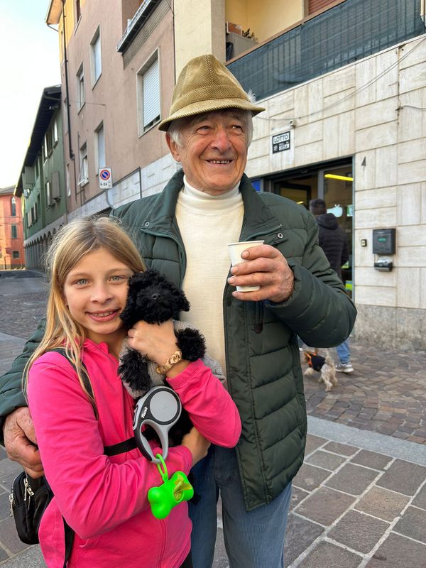 Nonno Zanchi e Elisa Ponti