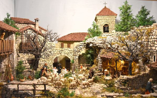 Presepe popolare ambientato in un ...