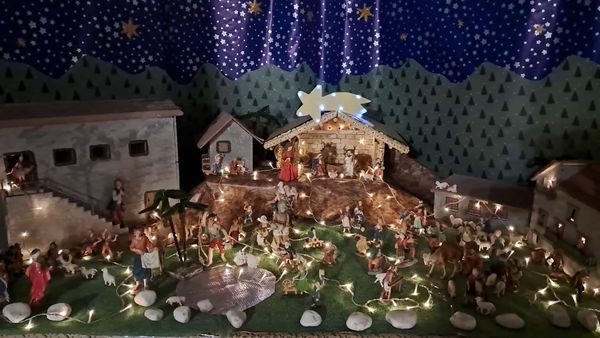 Presepe nello scurolo della parrocchiale