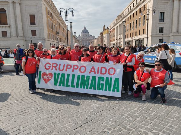 Il gruppo dell'Aido a Roma